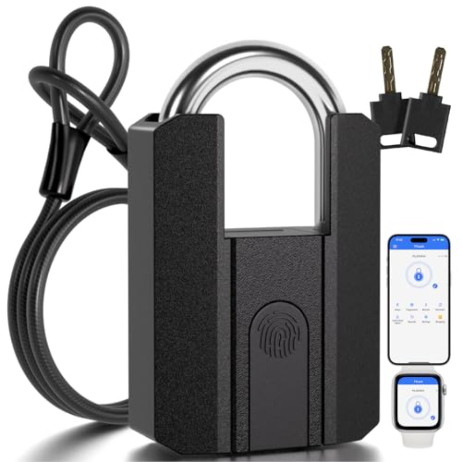 U Lock Heavy Duty - Smart Fingerprint Bike U Lock Bluetooth