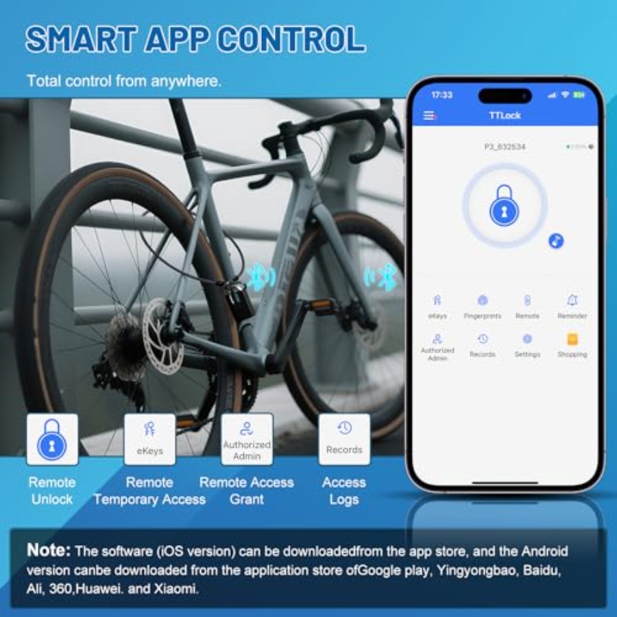 Smart Fingerprint Bike U Lock  - U Lock Heavy Duty review and price