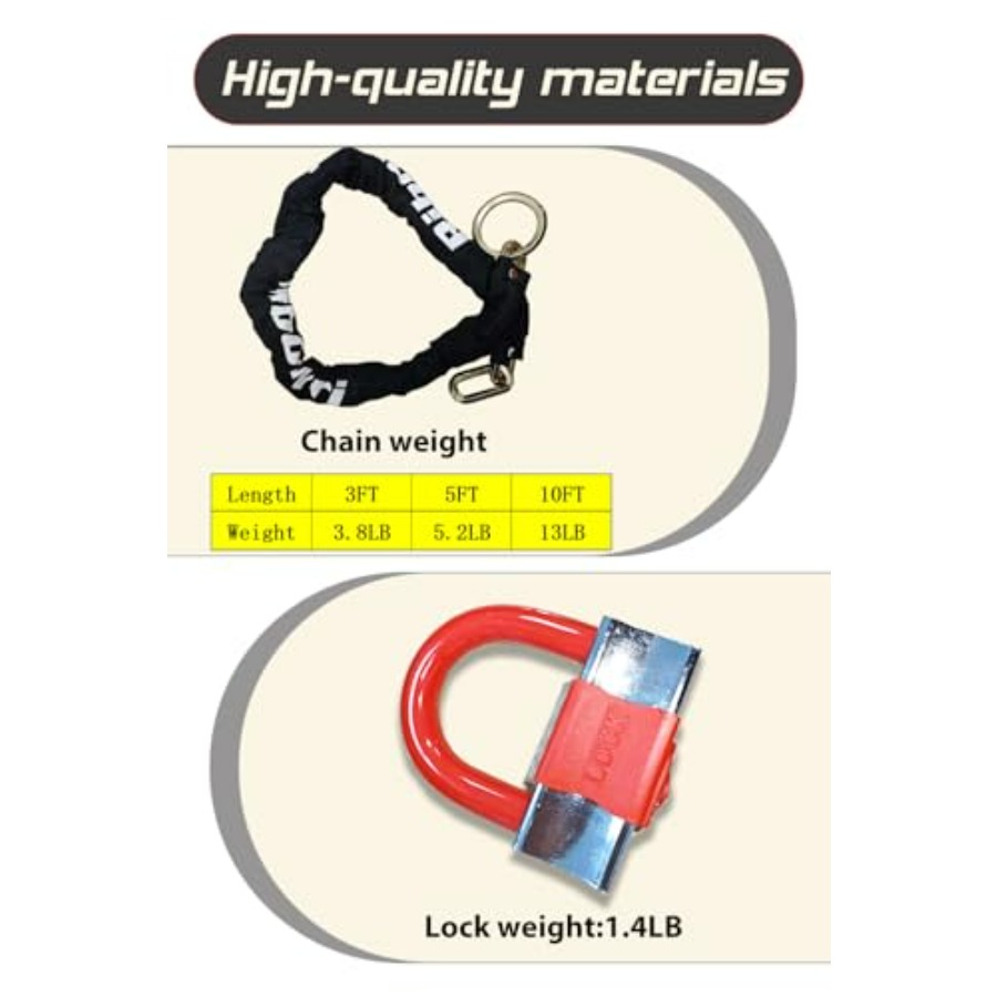 Heavy Duty Motorcycle Chain Lo - U Lock Heavy Duty review and price