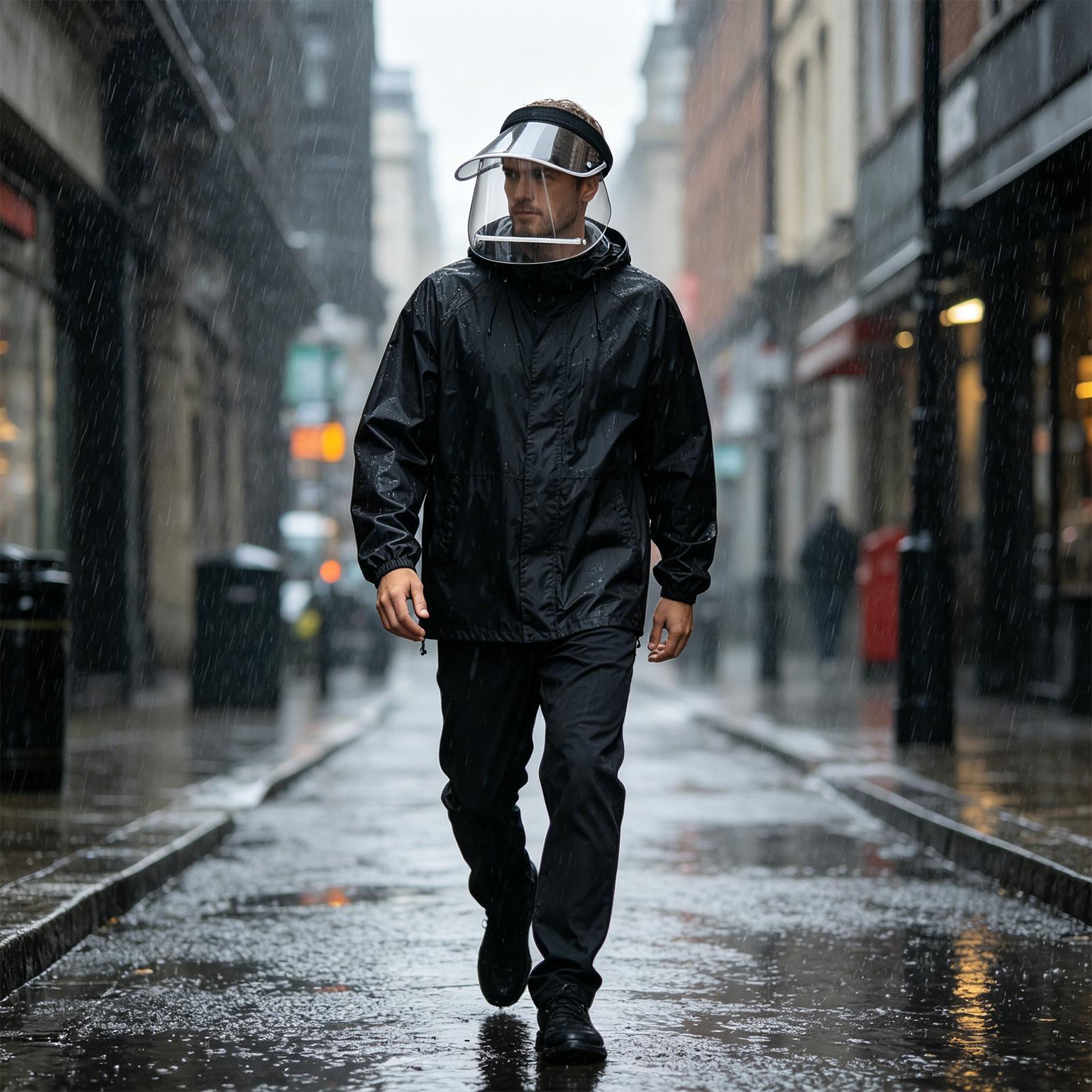Rain Shield For Face Wide Brim - Cycling Commute Rain review and price