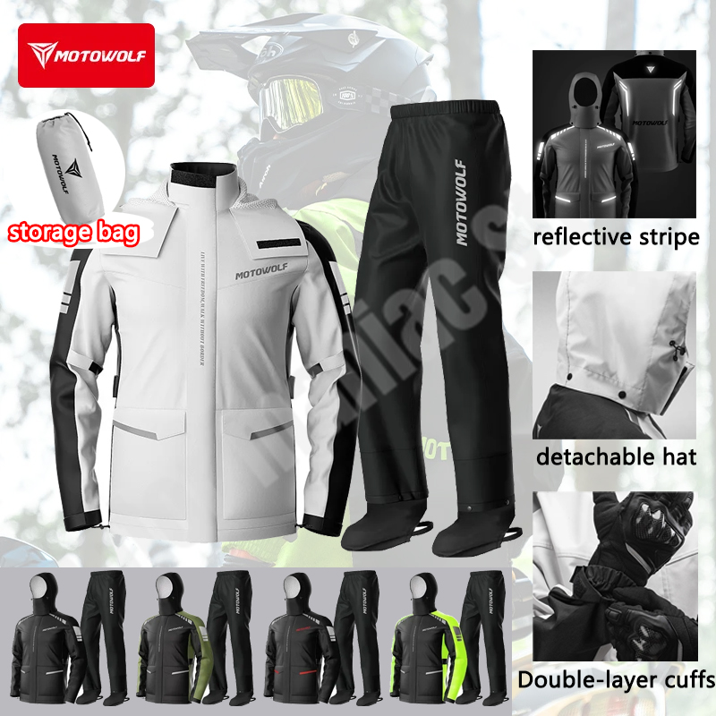 Motorcycle Reflective Raincoat - Cycling Commute Rain review and price
