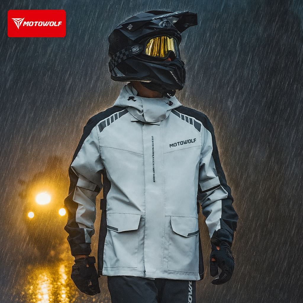 Motorcycle Reflective Raincoat - Cycling Commute Rain review and price