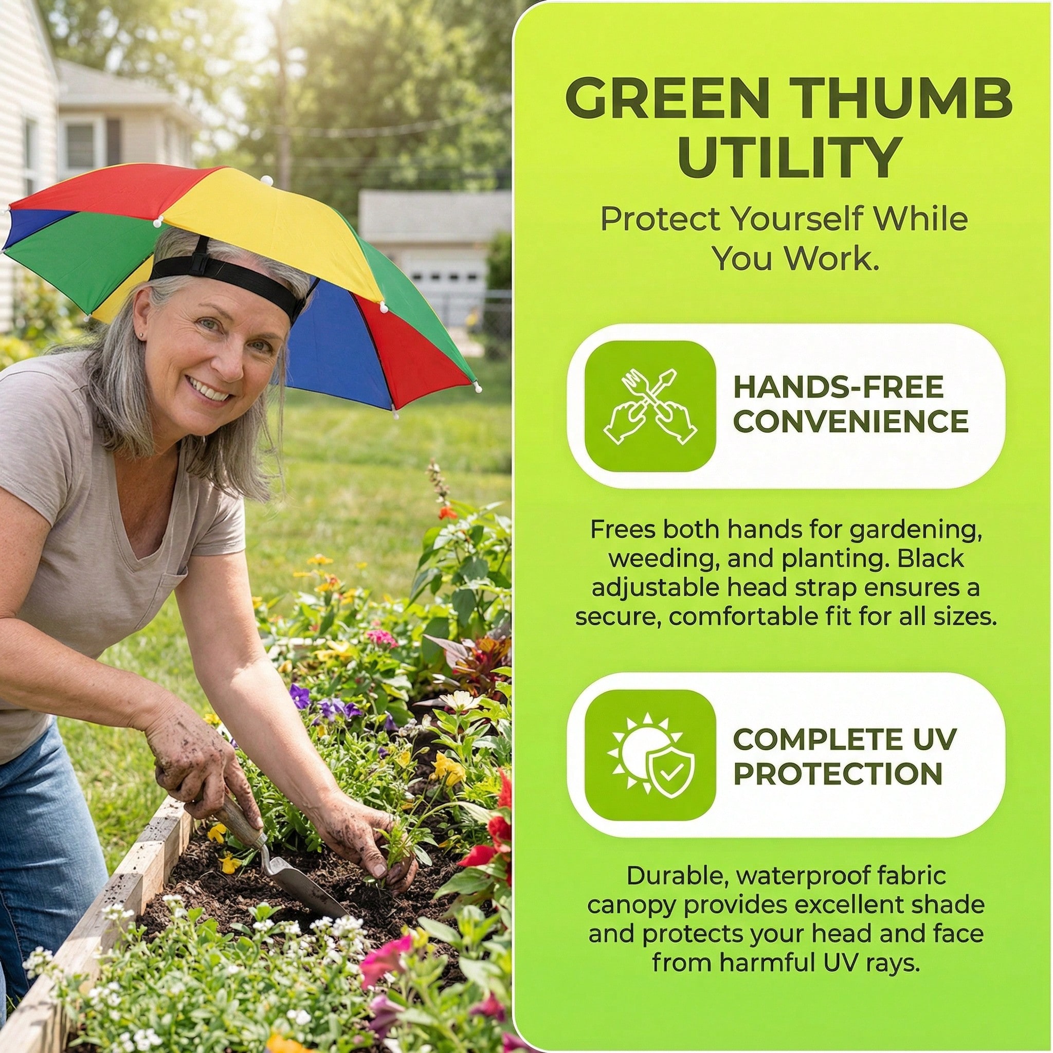 Hands Free Head Wear Umbrella  - Cycling Commute Rain review and price
