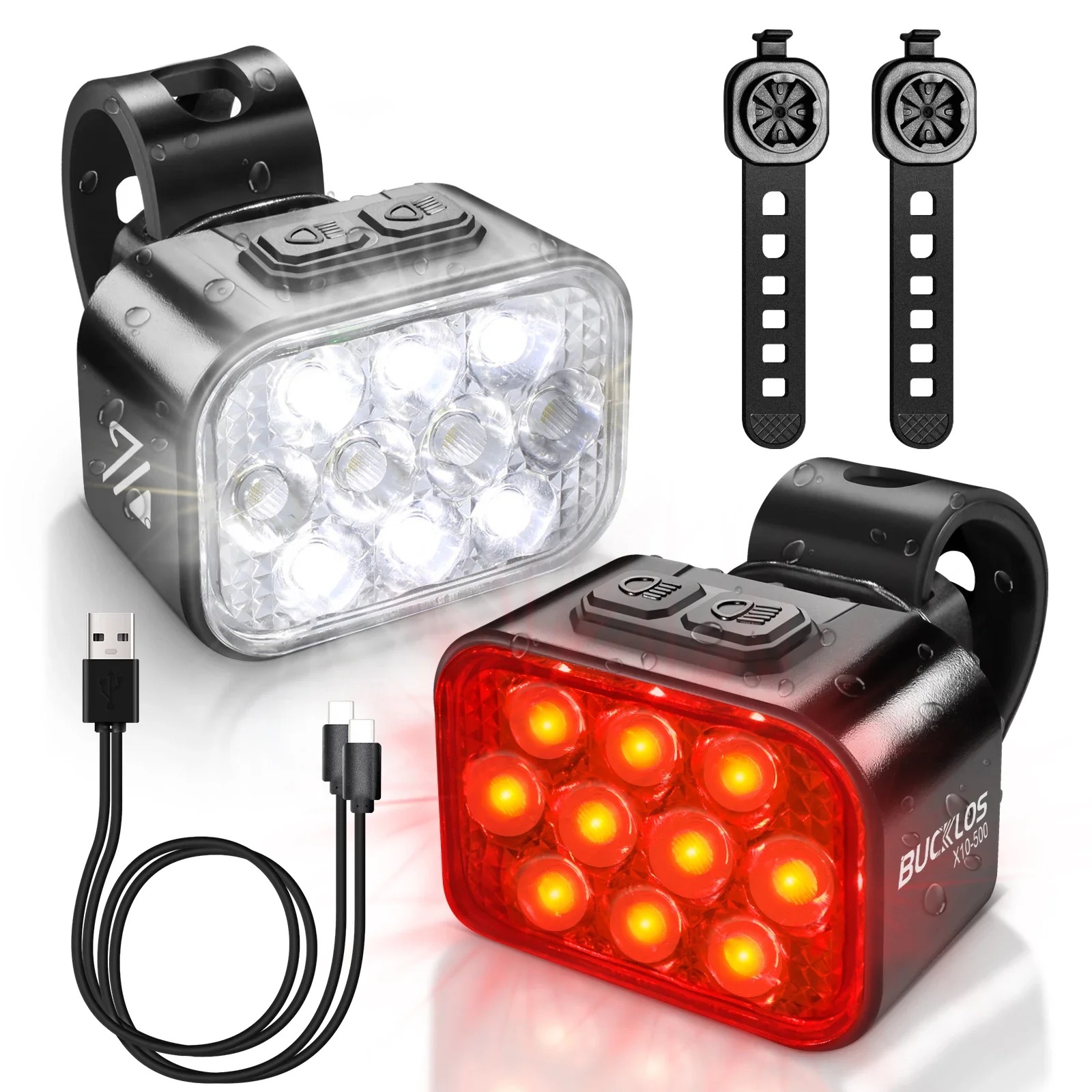 OEM/ODM BUCKLOS USB Charge Bic - Bike Light Front Rear review and price