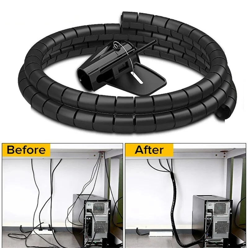 1/2pcs 2M Cable Tube Clip Cabl - Cable Lock Flexible review and price