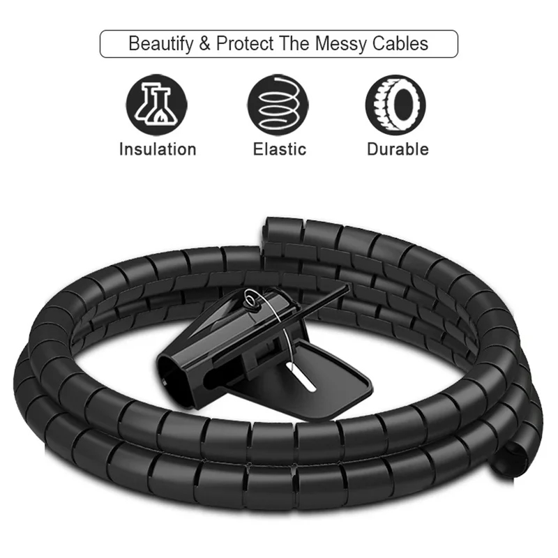 1/2pcs 2M Cable Tube Clip Cabl - Cable Lock Flexible review and price