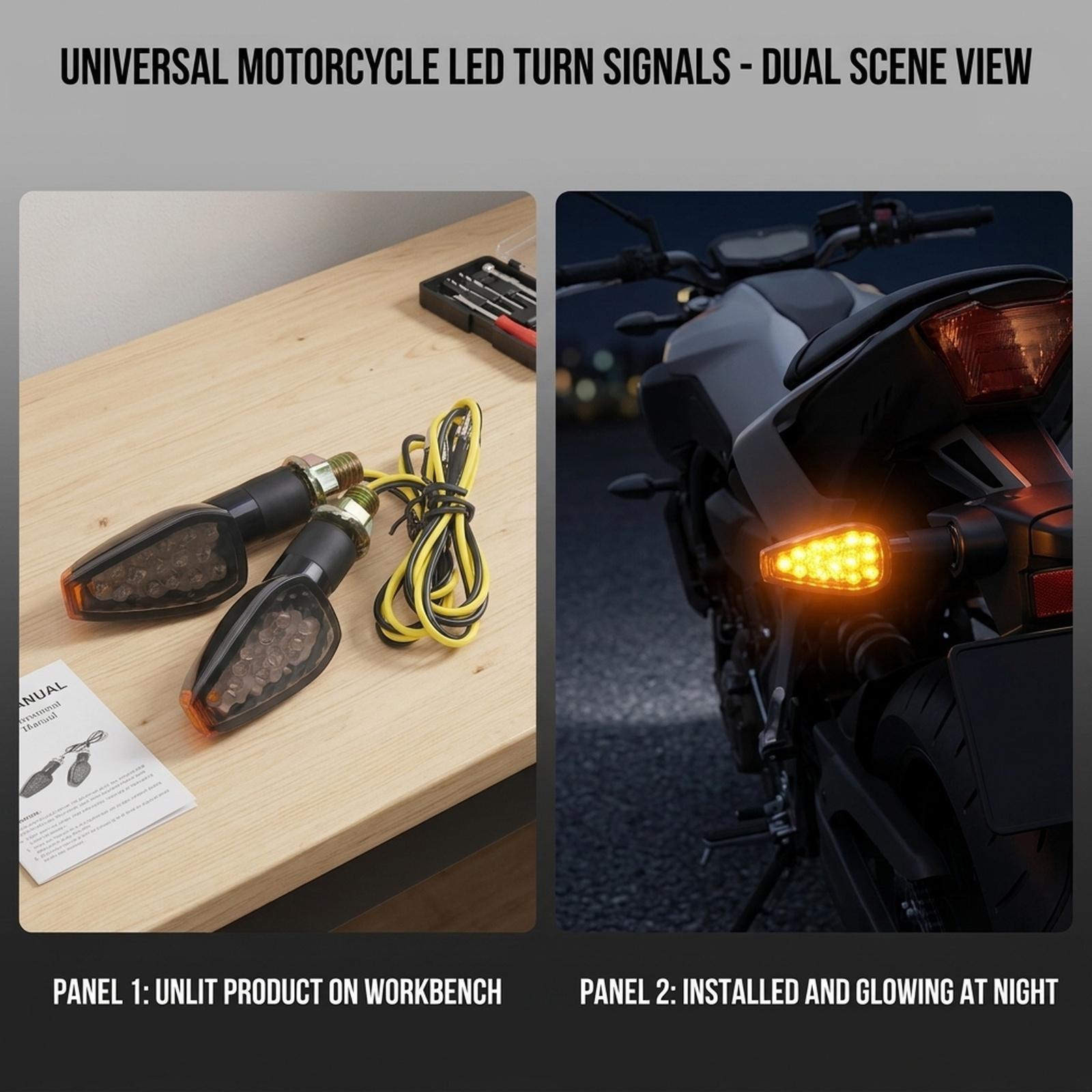 14 LED Motorcycle Turn Signal  - Bike Light Front Rear review and price