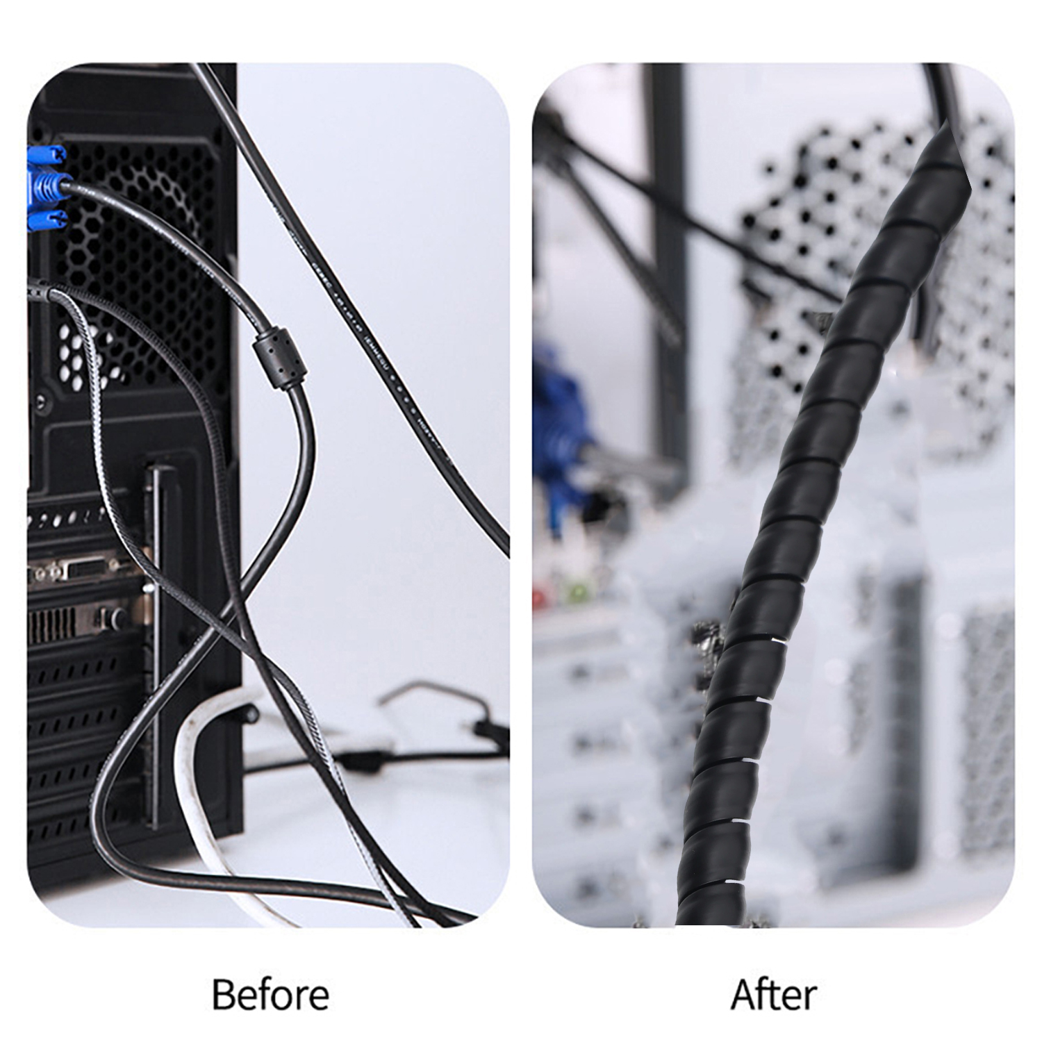 1-10M Spiral Cable Wire Wrap F - Cable Lock Flexible review and price